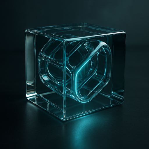 Glass cube key visual