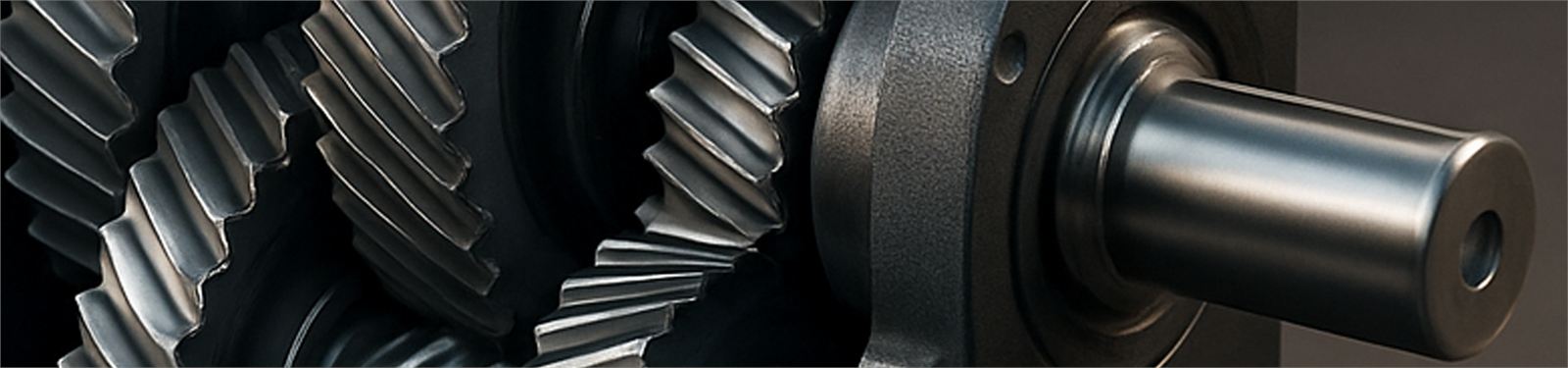 Close-up render of machined gears