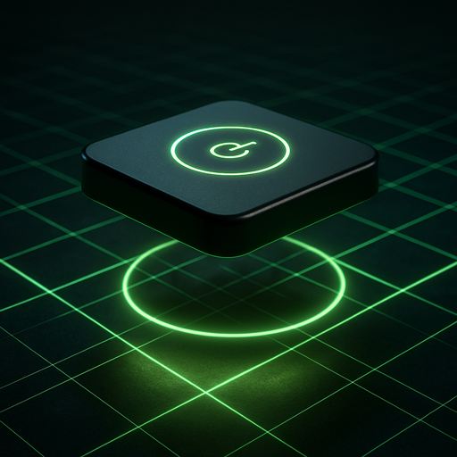 Render of a glowing smart device